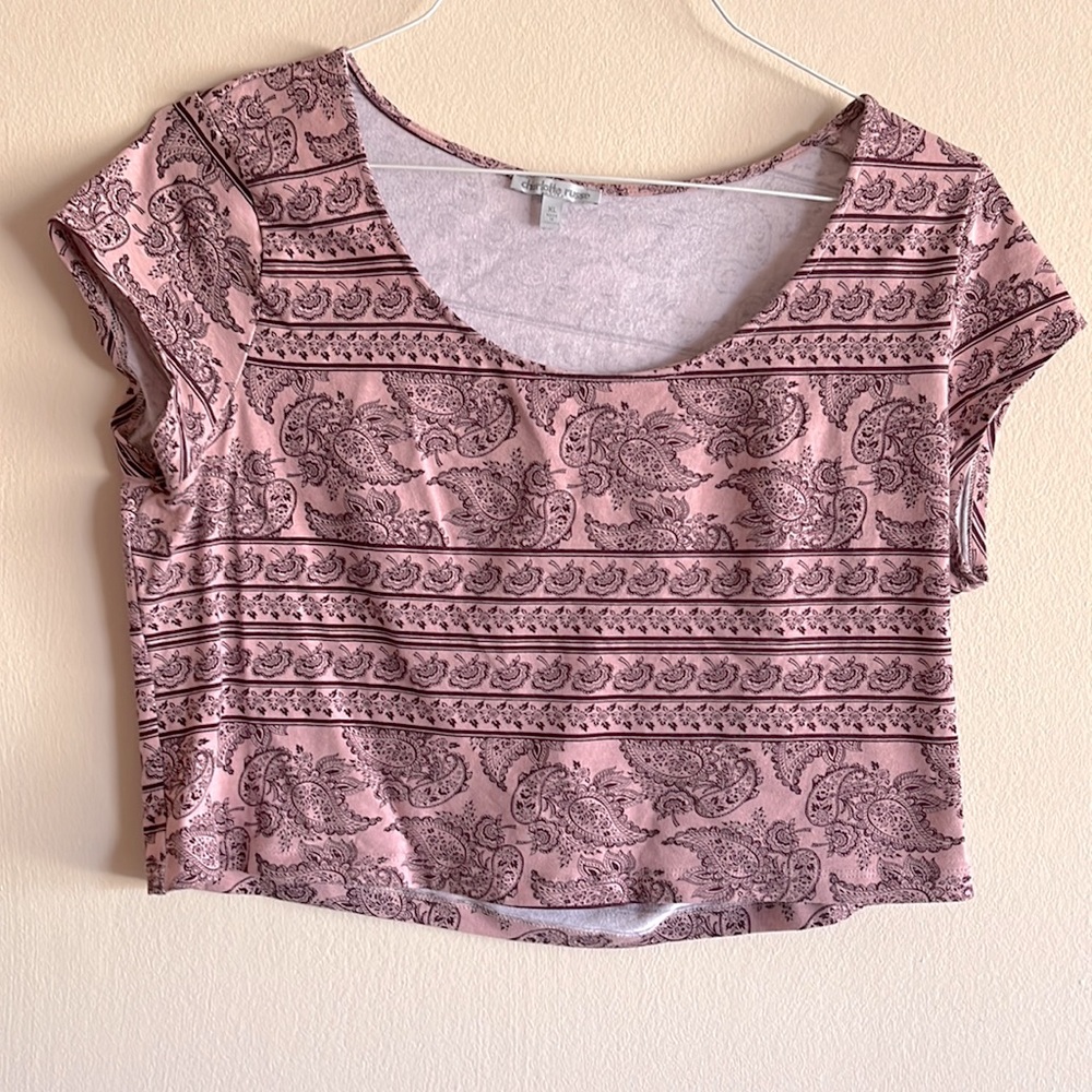Paisley print crop top